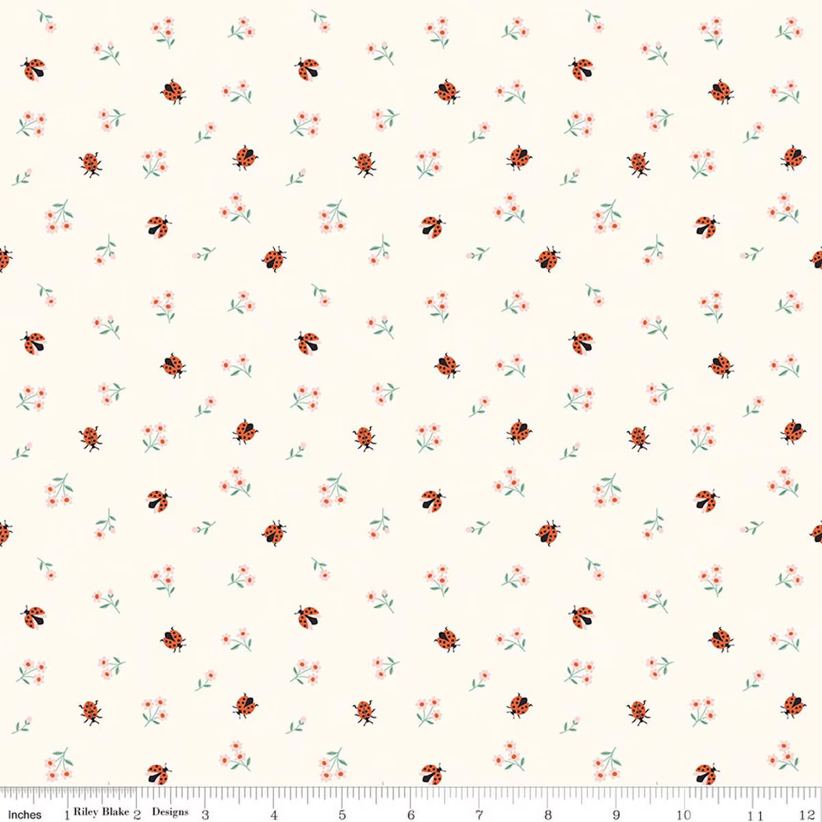 Meadow Moments Ladybugs  - White